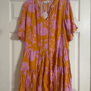 BRIGHTON DRESS - ORANGE- Petal and Pup
